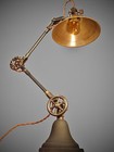 Vintage Industrial Desk Lamp - Machine Age Task Light - Cast Iron - Steampunk
