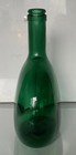Vtg Ba Glass Emerald Green Mateus Rose Wine Bottle Portuguese Oval Glass Flask 