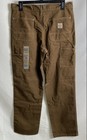 Carhartt Men s Brown Fr Washed Duck Work Dungaree Pants Nwt Hrc 2 Sz 30x32