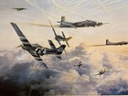 Gathering Of Eagles Lithograph  Signed By 19 Wwii Aces   Artist  Limited Edition