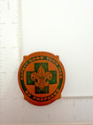 1958 Safety Good Turn Be Prepared Leather Neckerchief Slide