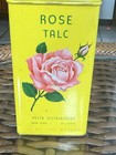 Vintage 40   s Rose Talc Velta Distributors New York St Louis 14 Ounce Almost Full