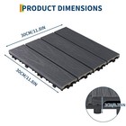 12 x12  Wood-plastic Composite Deck Tiles 9 27pcs Patio Quick Interlocking Floor