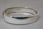 Vintage Engraved Decoration Sterling Silver Opening Bangle Bracelet    3885