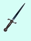 Antique Denmark Letter Opener Metal Sword Handle Decoration Embossed