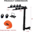4 Bike Bicycle Carrier W  2  Hitch Rack Mounted Folding Trailer Receiver Car Suv