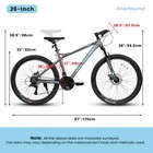 21-speed Mountain Bike Bicycle Dual Disc Brakes Outdoor Cycling For Adults Teens