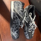 Dexter Womens Heart Pattern Slide Rite Bowling Shoes  Black And White Size 6m