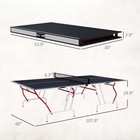 Soozier Full Size Ping Pong Table  Folding Table Tennis Table  Gray