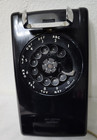 Vintage Western Electric 554 Black Rotary Wall Phone Black Finger Dial -untested