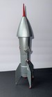 Vintage Mechanical Space Rocket Metal Toy Bank 1957 Astro Mfg Berzac Creations