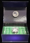 2022 Chad 30 Gram Silver Soccer Ball Spherical Antiqued Coin  999 Fine With Box