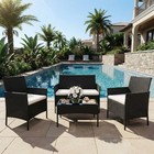 2-7 Pieces Patio Furniture Set Outdoor Sectional Sofa W Table Rattan Wicker Sofa