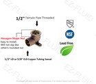 1 2  C X Fip Drop Ear Elbow sweat X Fip Drop Ear 90 lead-free Copper Brass 