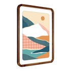 18x24 Picture Frame Walnut Wood Matted Rounded Corners Wall Photo Frame
