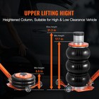 Triple Bag Air Jack 3ton Adjustable Handle Pneumatic Jack With Heightened Column