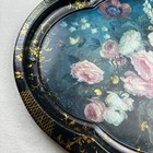 Vtg The Sherwood Studio Tin Tray English Garden Flowers England 20 X 15 W hanger
