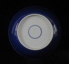Very Rare Fine Chinese Old Blue Glaze Porcelain Plate Double Circles Mark