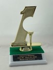       hole In One Golf Trophy  With Ball Holder  Free Personalizing On White Base