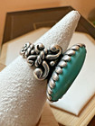 Carolyn Pollack Sincerely Southwest Sterling Silver Oval Turquoise Ring Size 9