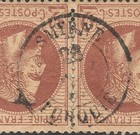 Postally Used 1863 Pair For French Offices In Levant turkey  Scott  30
