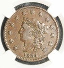 1834 Ngc Vf-35 Bn Coronet Head Large Cent