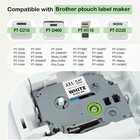 Tze-231 Tz-231 Label Tape 12mm Black On White For Brother P-touch Pt-d210 H110