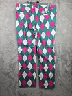 Royal   Awesome Old Tom s Golf Knickers Mens 40x30 Green Pink Argyle Diamond 