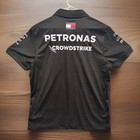 Mercedes Amg Petronas Polo Shirt Mens Xl Black Formula One F1 Team Racing New