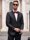 Mens Tuxedo Jacket Paisley Shawl Lapel Suit Blazer Jacket For
