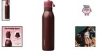 24 Oz Double-walled Insulated Water Bottle - Black Cherry For Active Lifestyles