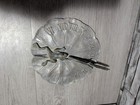 Vtg Sun Dial 8  Wide Aluminum Frog On Lily Pad W  Branch Garden Decor Sculpture