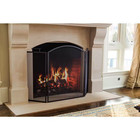 Classic Black 3-panel Fireplace Screen  31 In  Freestanding Steel Mesh  Handles