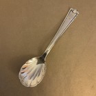 Antique  vintage European  german  800 Silver Scalloped Sugar Spoon 5 25    L  27g