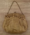 Vintage Yellow Gold Metallic Evening Bag Purse Party Prom 1950 s 6    X 5   