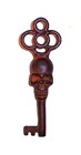 Victorian Skull Key Vintage Antique Style Cast Iron Skeleton Key