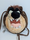 Vintage 1996 Warner Bros Looney Tunes Taz Devil Plush Shoulder Bag Rope Strap 