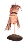 Squamish Wood Mask With Cedar Hair On Stand By Van Joseph Ca  2010 - 2015