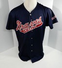 2017 Gwinnett Braves Manuel Barreda  19  Game Used Navy Jersey