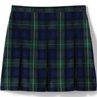 Lands End Girls Box Pleat Plaid Skirt Above The Knee Hunter classic Navy  12