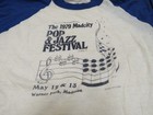 Vtg 70s Madcity Pop And Jazz Festival 1979 Raglan Blue Shirt - Xs