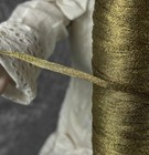 One Yard  4mm Antique Gold Metallic Flat Trim For Military Theater Reenactment