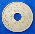 Israel Palestine British Mandate 10 Mils 1927 Coin Vf 