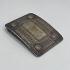 Antique Scottish Pipers Bagpiper Silver Plated Celtic Belt Buckle
