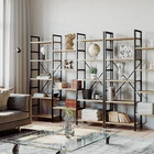 Bookcases And Bookshelves Triple Wide 5 Tiers Industrial Bookshelf  Large Etager