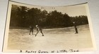 Rare Antique Vintage American Ice Hockey Little Pond Landscape Snapshot Photo Us