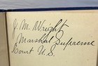 U s  Supreme Court  John Wright  Marshal  Owned Book  1889 U s  Army Regulations