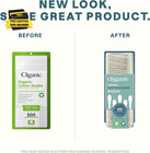 Organic Cotton Swabs  500 Count - 100  Pure Natural Cotton  Chlorine-free Hypoal