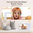 Boifun 5  Video Baby Monitor 1080p Wifi Baby Monitor Night Vision 2-way Audio