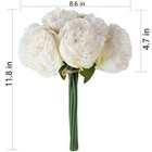 2 Bouquet 10 Heads Artificial Peony Silk Flower Leaf Home Office Wedding Part   